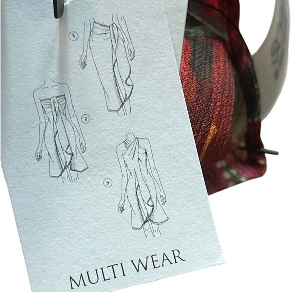 Sofia by Sofia Vergara Elegant Floral Swim Coverup Scarf, One Size, NWT - Picture 6 of 10